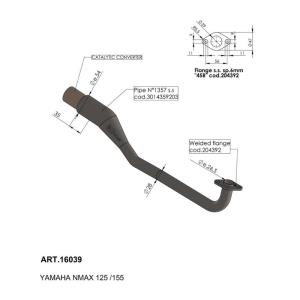 Colector catalizado Leovince para Yamaha NMAX 125 2017-2020